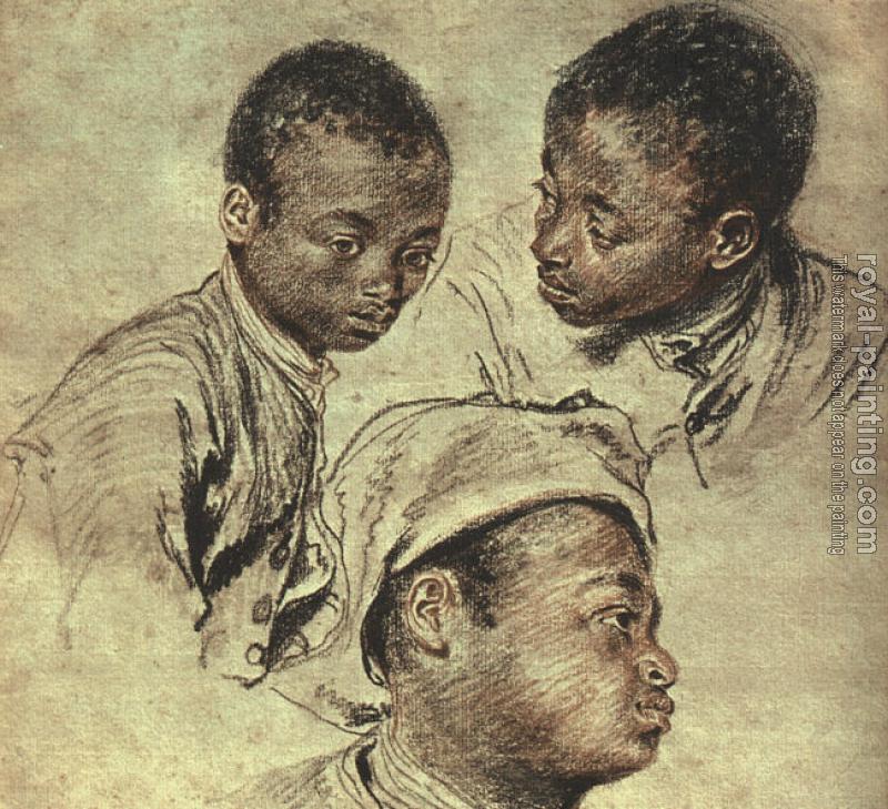 Jean-Antoine Watteau : Three Negro Boys